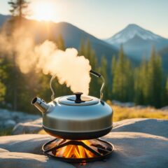 camping kettle with whistle