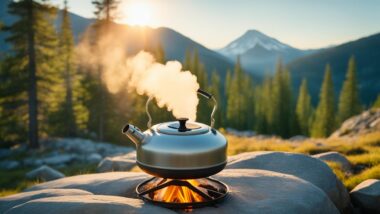 camping kettle with whistle