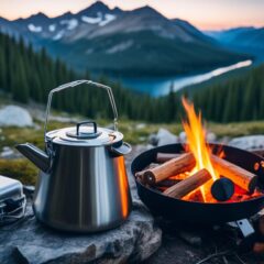 stainless steel camping kettle