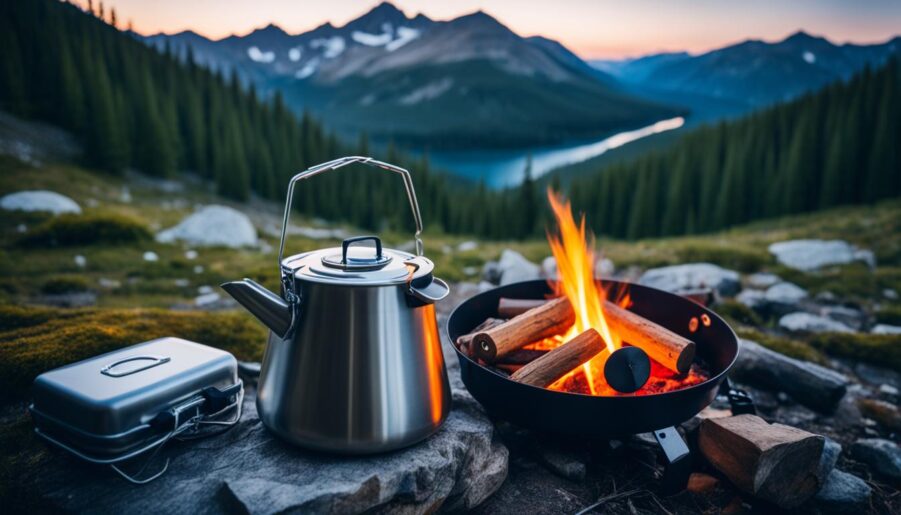 stainless steel camping kettle