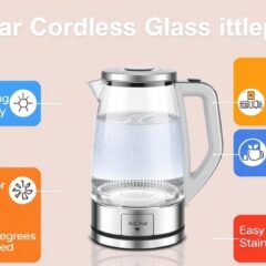 electric cordless glass kettle