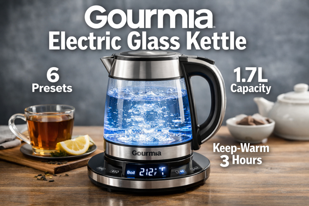 Gourmia Electric Glass Kettle