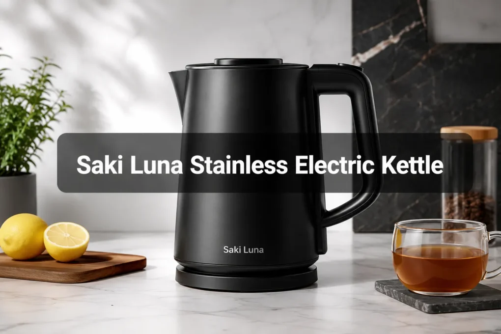 Saki Luna All Stainless Steel Electric Kettle Cordless