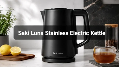 Saki Luna All Stainless Steel Electric Kettle Cordless