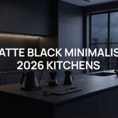 Matte Black Architectural Minimalism for 2026 Kitchens