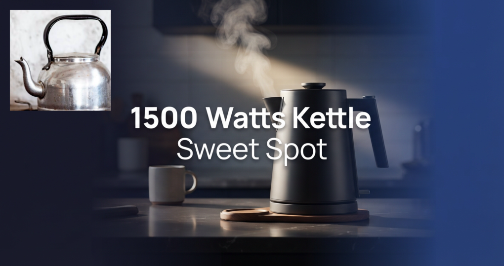 1500 Watts is the Efficiency Sweet Spot for Electric Kettles