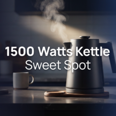 1500 Watts is the Efficiency Sweet Spot for Electric Kettles