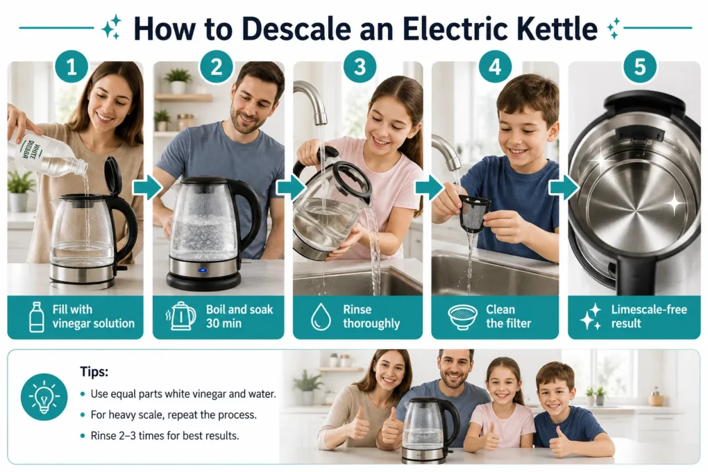 How to Descale and Clean an Electric Tea Kettle