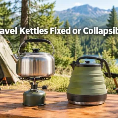 Travel Kettles Fixed or Collapsible For Camping