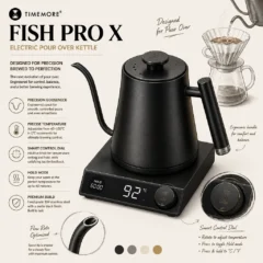 Timemore Fish Pro X Electric Pour Over Kettle 900ml Black
